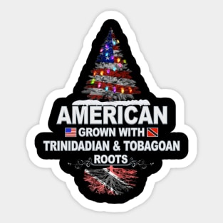 Christmas Tree  American Grown With Trinidadian And Tobagoan Roots - Gift for Trinidadian And Tobagoan From Trinidad And Tobago Sticker